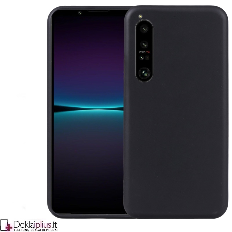Silikoninis ploniausias dėklas - juodas (Sony Xperia 1 V) Silikoninis ploniausias dėklas - juodas (Sony Xperia 1 V)